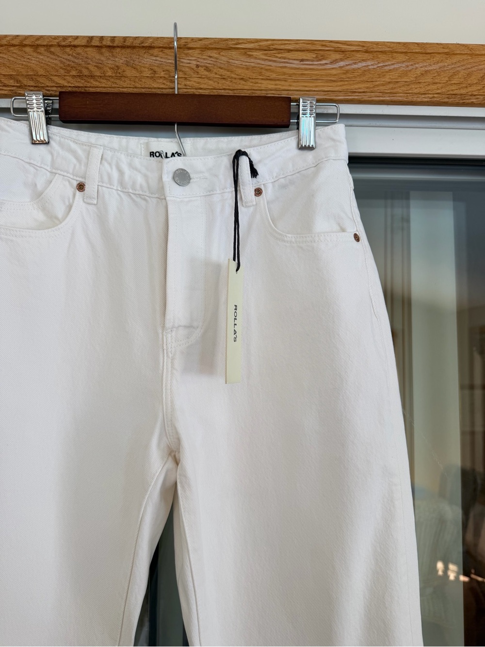 NWT ROLLA'S White Straight-Leg Jeans - Picture 3 of 6
